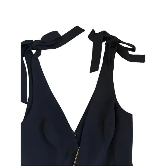 Dress The Population Maria Tie Shoulder Jumpsuit Women’s Black Size XS